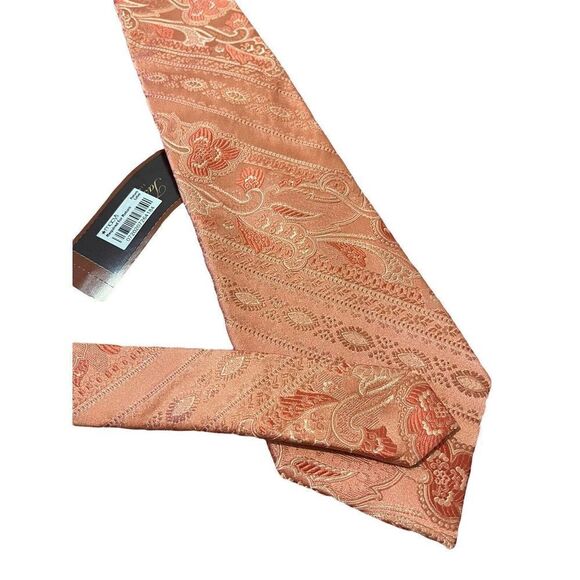 NWT Tasso ELBA Men's Tie 100% Silk Striped Paisley All Over Handmade - Picture 1 of 7